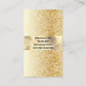 Carte De Visite Fond d'or | Arrière - plan de texture Abstraite or (Dos)
