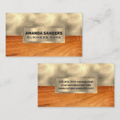 Carte De Visite Fond d'or | Bois (Devant / Derrière)