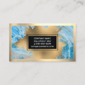 Carte De Visite Fond d'or | Marbre bleu (Dos)