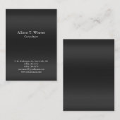 Carte De Visite Fond gris simple et uni professionnel (Devant / Derrière)