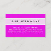 Carte De Visite Fond magenta moderne monogramme (Dos)