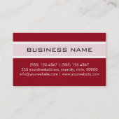 Carte De Visite Fond Marron Moderne Monogramme (Dos)