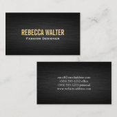 Carte De Visite Fond métallique foncé (Devant / Derrière)