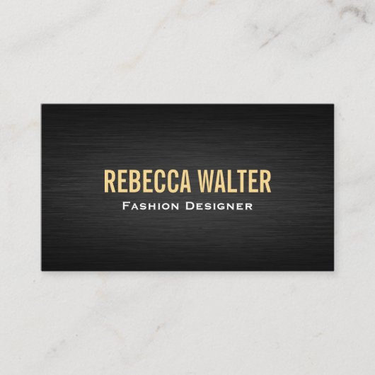 Carte De Visite Fond métallique foncé (Devant)