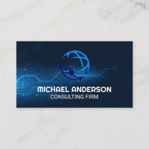 Carte De Visite Fond numérique Logo Global