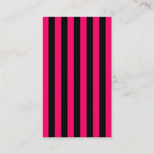 Carte De Visite Fond rayé rose et noir (Devant)