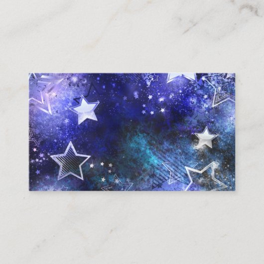 Carte De Visite Fond spatial avec étoiles (Devant)