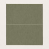 Carte De Visite Fond texturé vert olive calme et simple (Extérieur déplié)