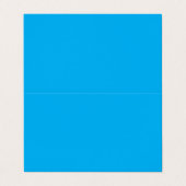 Carte De Visite Fond uni bleu cyan (Extérieur déplié)