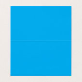 Carte De Visite Fond uni bleu cyan (Intérieur déplié)