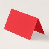 Carte De Visite Fond uni rouge solide (Devant)