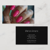 Carte De Visite Fondant Rose Nail Art (Devant / Derrière)