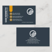 Carte De Visite Fondateur de l'onglet PDG de l'onglet Colonne jaun (Devant / Derrière)