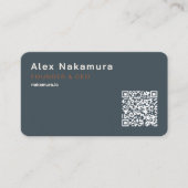 Carte De Visite Fondateur de startup technologique à code QR minim (Devant)