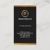 Carte De Visite Fondateur d'or de Président spécial de points et (Dos)