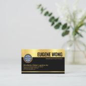 Carte De Visite fondateur du pdg spécial de la couche d'or (Debout devant)