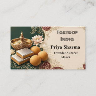 Carte De Visite Fondateur et fabricant de friandises Diwali Sweets