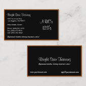 Carte De Visite Fondements noirs de conseil (Devant / Derrière)