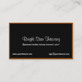 Carte De Visite Fondements noirs de conseil (Dos)