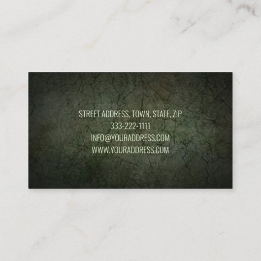 Carte De Visite Fondements Paysage Architecte Vert foncé (Dos)