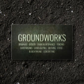 Carte De Visite Fondements Paysage Architecte Vert foncé