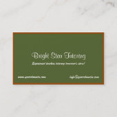 Carte De Visite Fondements verts de conseil (Dos)