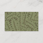 Carte De Visite Fonds d'écran Feuille de la succursale William Mor (Dos)