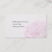 Carte De Visite Fondu de la vue de pivoine rose (Dos)