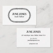 Carte De Visite Font fait main Wonky Texte Chic Personnalisé Whims (Devant / Derrière)