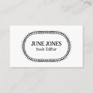Carte De Visite Font fait main Wonky Texte Chic Personnalisé Whims