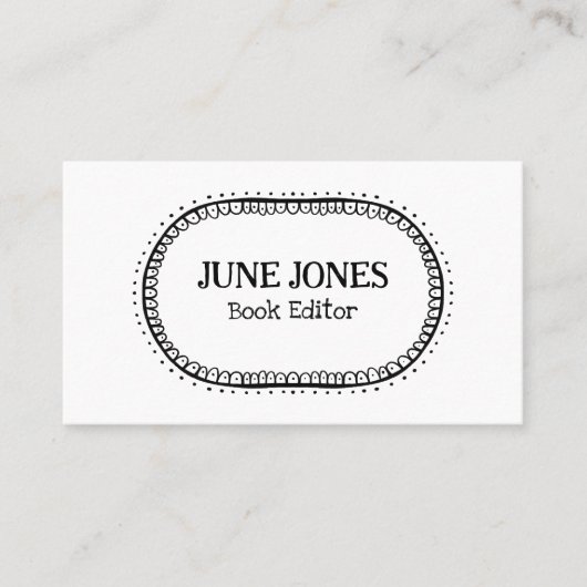 Carte De Visite Font fait main Wonky Texte Chic Personnalisé Whims (Devant)