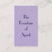 Carte De Visite Fontaine d'art abstrait d'esprit (Dos)