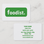 Carte De Visite Foodiste. (Devant / Derrière)