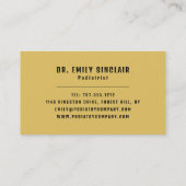 Carte De Visite Foot Design, Clinique Podiatriaire, Podiatriste (Dos)