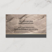 Carte De Visite Foot Massage Therapist Modern Bronze Podiatrist (Dos)