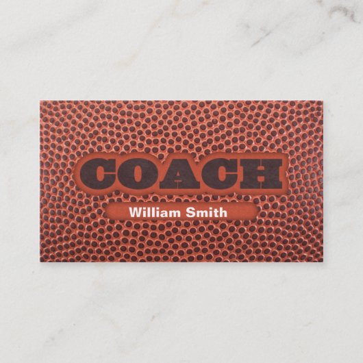 Carte De Visite Football Coach business card (Devant)