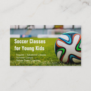 Carte De Visite Football / Soccer Classes Entraîneur élégant et un