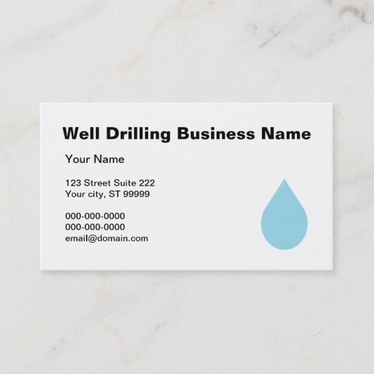 Carte De Visite Forage de puits (Devant)