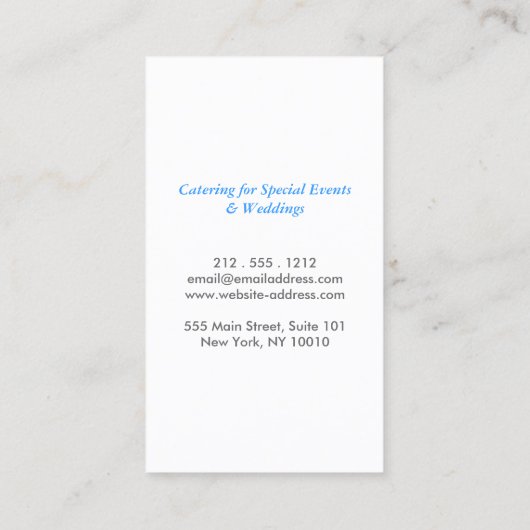 Carte De Visite FORC EN ARGENT sur GRIS SOMBRE (Dos)