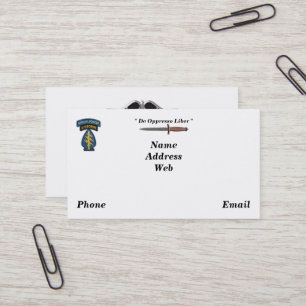 Carte De Visite Forces spéciales de l'Armée de terre bérets verts 