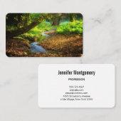 Carte De Visite Forest Creek Belle nature Paysage Photo (Devant / Derrière)