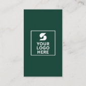 Carte De Visite Forest Green Photo Logo Real Estate Agent (Dos)