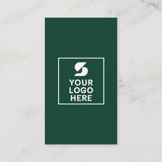 Carte De Visite Forest Green Photo Logo Real Estate Agent (Dos)