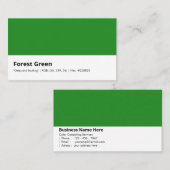 Carte De Visite Forest Green | "Profond et invitant" (Devant / Derrière)