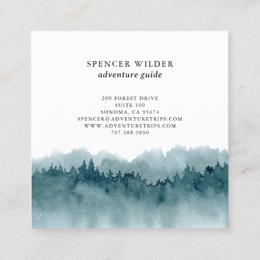 Carte de visite forestier (Dos)