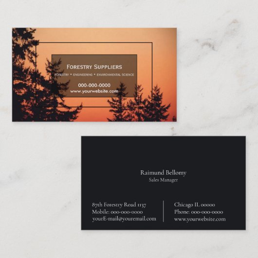 Carte de visite forestier (Devant / Derrière)