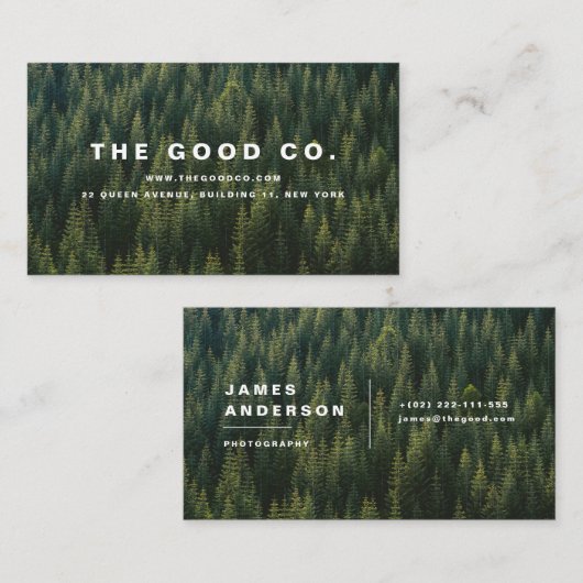 Carte De Visite Forêt (Devant / Derrière)