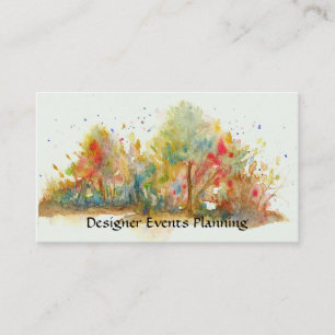 Carte De Visite Forêt abstraite d'arbres d'art de paysage