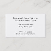 Carte De Visite Forêt abstraite d'arbres d'art de paysage (Dos)