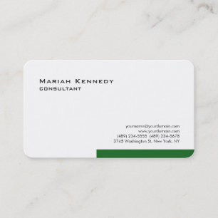 Carte De Visite Forêt blanche moderne Vert simple minimaliste